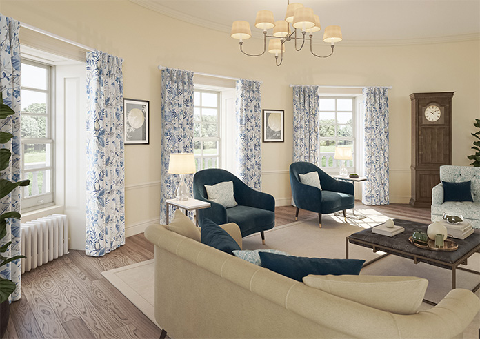 Iquitos, Indigo - Made to Measure Curtains - Image 8